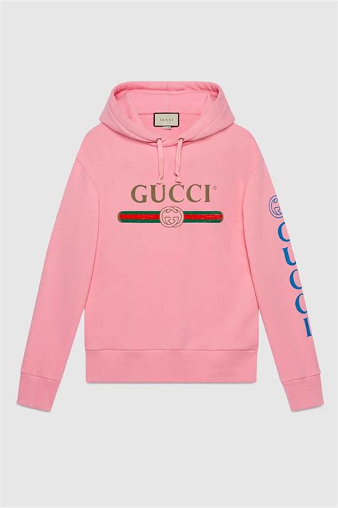 pink gucci shirt free shipping|pink Gucci hoodie.